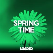 LPM Springtime playlist artwork with green flower background.